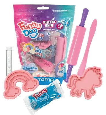 Obrázek produktu pro Modelína FUNNY DOO, sada „Glitter bag“, + formy + nástroje, MITAMA 63864