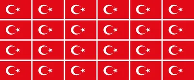 Produktbild von Mini Aufkleber Set - Pack glatt - 33x20mm - selbstklebender Sticker - Türkei - Flagge / Banner / Standarte fürs Auto, Büro, zu Hause und die Schule - 24 Stück