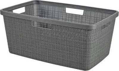 Zdjęcie produktu dla Kosz na Pranie Curver Jute, 46 L, Szary, 59,4 x 39,4 x 25,6 cm, Polipropylenowy