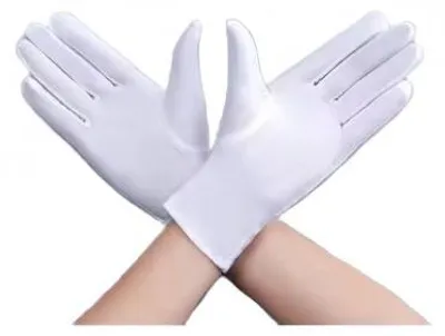 Obrázek produktu pro Elastické, elegantní rukavice odolné proti žmolkování, unisex, bílé, jedna velikost