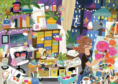 Image de Pieces & Peace Puzzle Studio d'art 1500 pièces jeu de construction coloré