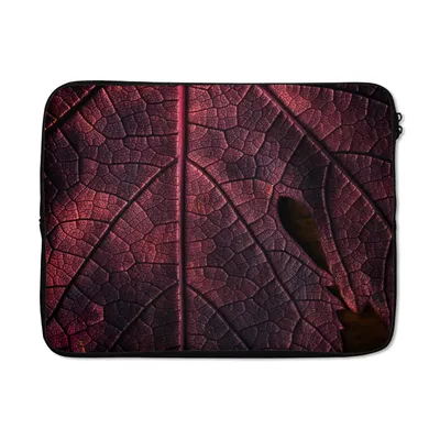 Produktbild von MuchoWow® Laptop Hülle 15 Zoll Abstrakt - Rot - Blätter - Pflanze Laptoptasche - Laptoptasche - Sleeve - Rundum-Schutz
