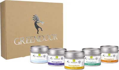 Produktbild von GREENDOOR Geschenk Set XL Massagekerzen