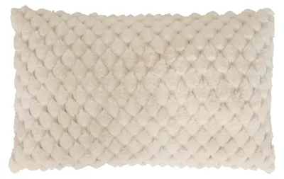 Obrázek produktu pro Žakárový polštář s kožešinou ADIREL, 50 x 80 cm