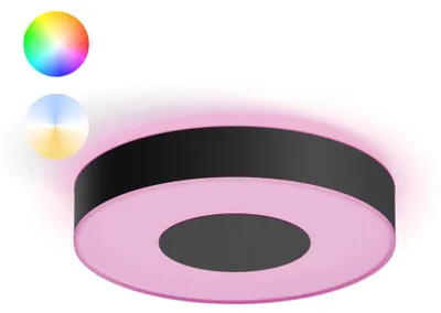 Produktbild von Philips Hue White and Color ambiance Infuse Deckenleuchte M schwarz, Intelligente Deckenbeleuchtung, Bluetooth/Zigbee, Schwarz, LED, Metall, Nicht austauschbare(s) Leuchtmittel