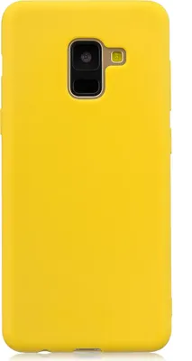 Produktbild von für Samsung A8 2018 Schöne Candy Color Matte TPU Anti-Scratch rutschfeste Schutzhülle Zurück Fall gelb