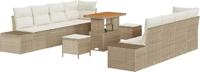 Produktbild von vidaXL Gartensofa-set Beige Poly Rattan