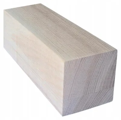 Produktbild von Möbelfuß - 6x6x30 cm - Eschenholz - Sorgfältig Geschliffen - Bereit zum Lackieren oder Streichen - Leicht Abgerundete Kanten - Fuss für Möbel