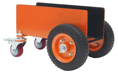Image de Chariot de manutention - Chariot de transport, capacité de charge de 300 kg - Acier robuste - Pneumatiques de 20 cm - Dimensions : 45 x 31,5 x 25,5 cm - Idéal pour les entrepôts et les usines