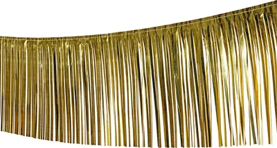 Produktbild von Goldene Foliengirlande, 10 Meter lang, mit 30 Zentimeter langen Fransen