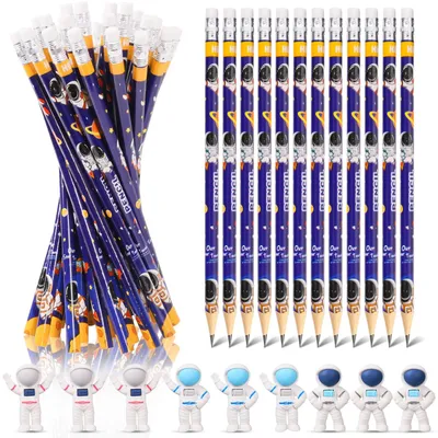 Image de Kit de décoration pour fête sur le thème de l'astronaute, 42 pièces, multicolore, pour anniversaire d'enfant