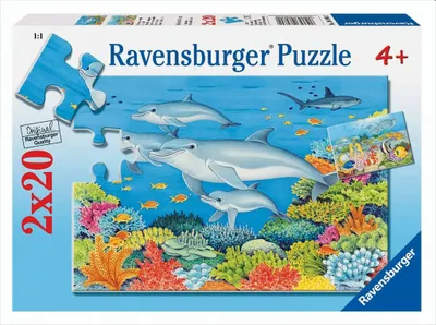 Produktbild von 08980 - Unterwassserwelt, 2 x 20 Teile Puzzle