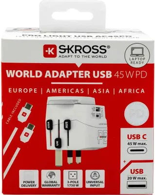 Image de SKROSS Pro Light USB AC45PD World incl. USB-C cable white