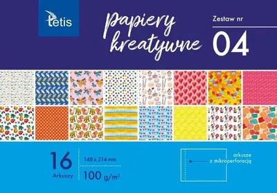 Obrázok produktu pre Papiery kreatywne A5, zestaw 4, 16 arkuszy