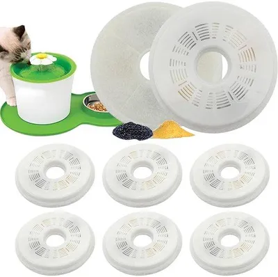 Produktbild von Katzenfontein-Filter 8er-Set, Aktivkohle, Ionenaustauschharz, 3-fach-Filtration