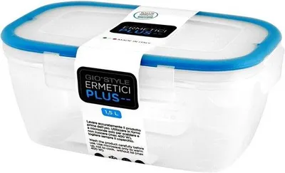 Productafbeelding van Rechthoekige Container - Transparant - 1,5 liter - Polypropyleen - Voor Voedselopslag