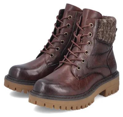 Zdjęcie produktu dla Rieker damskie sznurowane buty za kostkę brązowy, Kolor:brązowy, Rozmiar UE:39