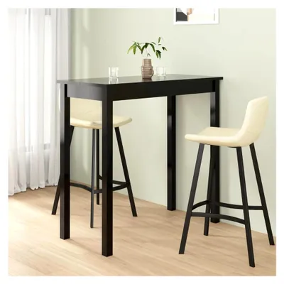 Produktbild von Stehtisch Modern - Schwarz, MDF/Kiefernholz, 115x55x107 cm - Für kleine Küchen und Essbereiche