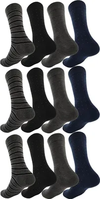 Produktbild von 12 Paar Herren Socken Muster klassischer Form Freizeit Sport Mix2/39-42