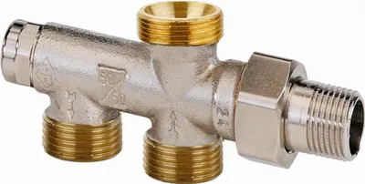 Obrázok produktu pre IMI Heimeier Duolux jednoprevodový rozdeľovač s uzáverom DN15, 1 ks.