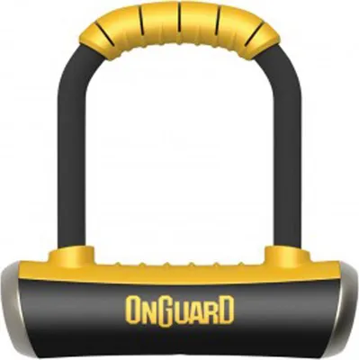 Produktbild von Bügelschloss Onguard Pitbull Mini 8006 90 x 140mm, Ø 14mm, schwarz/gelb (1 Stück)