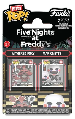 Image de Five Nights at Freddy's – Figurines en vinyle Bitty POP! Lot de 2 : Foxy délabré et Marionette, 2 cm
