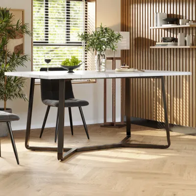 Produktbild von Esszimmertisch,Küchentisch für 4-6 Personen,Esstisch für Esszimmer, Wohnzimmer(138.5,8*75*76 cm)