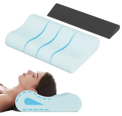 Obrázek produktu pro Polštář na krk, ergonomický design, hypoalergenní potah, 60 × 38