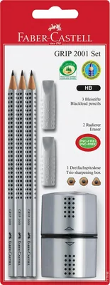 Productafbeelding van Faber-Castell Potloodset Grip 2001, artikelnummer 117098, kleur zwart