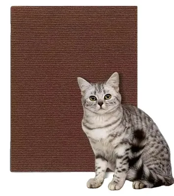 Image de Griffoir pour chats, taille réglable, conception durable, 40 x 100 cm, marron