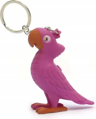 Image de PORTE-CLÉS LUMINEUX + SON PERROQUET ARA Différentes couleurs