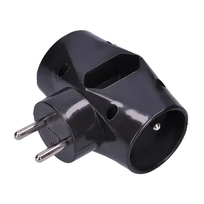 Image de Prise Solight Black 1x2,5A + 2x10A P92