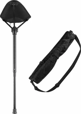 Produktbild von Tragbarer Klapphocker, ausziehbarer Hocker, leichter höhenverstellbarer Reisehocker, Campinghocker für Angeln/Indoor-/Outdoor-Aktivitäten, maximale Belastung 275 LB