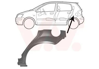 Image de VAN WEZEL Panneau latéral arrière gauche pour HYUNDAI Getz