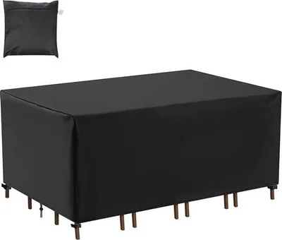 Image de Housse imperméable pour meubles de jardin, tissu Oxford, protection UV, 200 x 160 x 70 cm