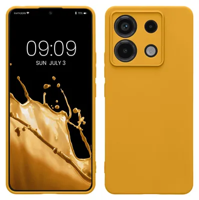 Produktbild von kwmobile Handyhülle für Xiaomi Redmi Note 13 Pro 5G / Poco X6 5G Hülle - weiches Handy Silikon Case - Schutzhülle Cover - Honiggelb