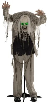 Produktbild von 160cm Halloween Dekoration stehendes Skelett mit LED-Lichter