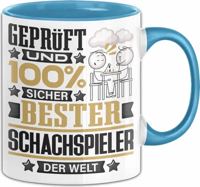 Produktbild von Schachspieler Geschenk Lustiger Spruch für Schachspieler Geschenkidee Bester Schachspieler Der Welt (Blau)