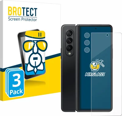 Produktbild von 3x BROTECT Schutzglas für Samsung Galaxy Z Fold 3 5G (Display+Kamera) Schutzfolie Panzer Folie Glas Display Schutz klar