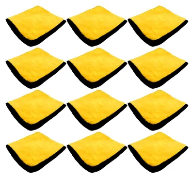 Produktbild von 12 Mikrofasertücher für das Auto 40x30cm Doppelseitig Saugfähig Mikrofaserhandtücher zur Autoreinigung Wasserabsorbierend Haushalt