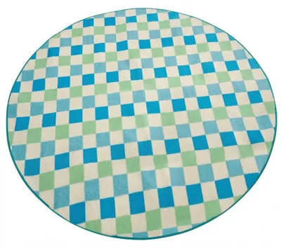 Produktbild von Picknickdecke XXL mit wasserfester Unterseite | waschbar | rund oder eckig | wasserabweisend | Stranddecke, Picknick-Matte, Campingdecke, Strandmatte (kariert - ca. Ø 175 cm)