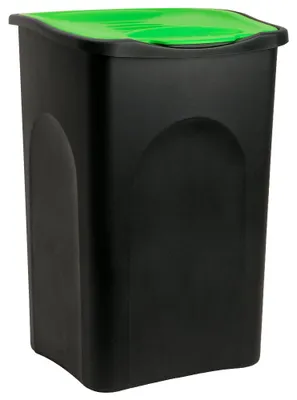 Immagine prodotto di Stefanplast Pattumiera 50L mit con Coperchio Bidone Rifiuti in Plastica Raccolta Differenziata