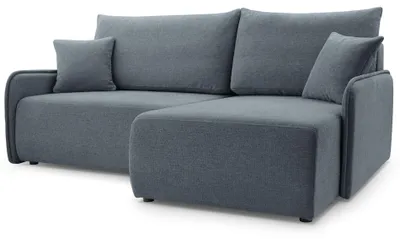 Produktbild von Selsey Netarro - Ecksofa mit Schlaffunktion, Bettkasten und Chenille-Bezug, dunkelgrau, rechts