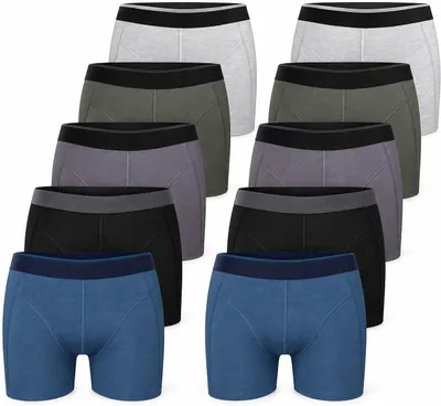 Productafbeelding van Herenboxershorts 10-pack in maten S tot en met 3XL, van katoen met elastaan
