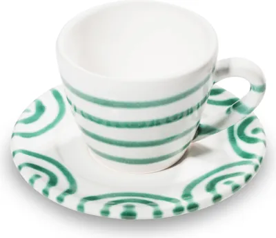 Obrázek produktu pro Gmundner Keramik Grüngeflammt Espresso für Dich/2tlg.im Geschenkk.