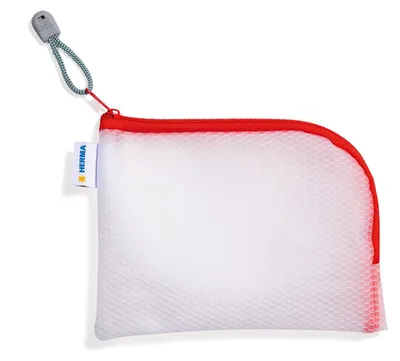 Image de HERMA 20024, pochette universelle A6, rouge, 19x14 cm, fermeture éclair