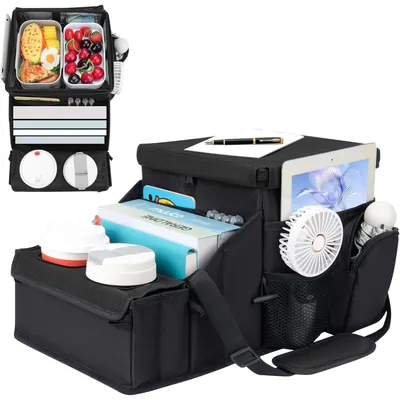 Produktbild von Autositz Organizer mit Thermotasche, Getränkehalter, Schwarz