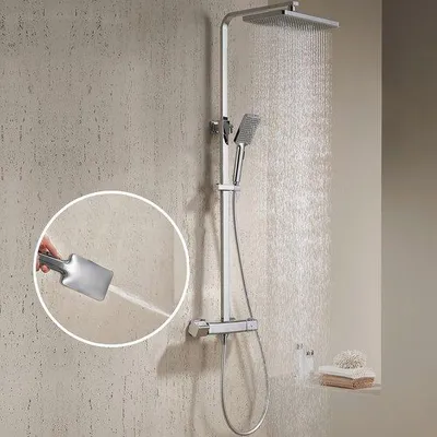 Obrázok produktu pre Termostatická sprcha s dažďovou hlavicou a funkciou intenzívneho čistenia