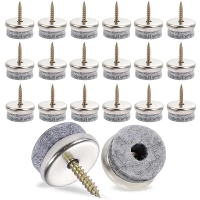 Productafbeelding van Viltdoppen - Meubelglijders met schroef - 28 mm - 40 stuks