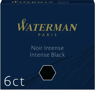 Zdjęcie produktu dla Waterman S0110940, Czarny, Czarny, Biały, Pióro wieczne, 6 szt.